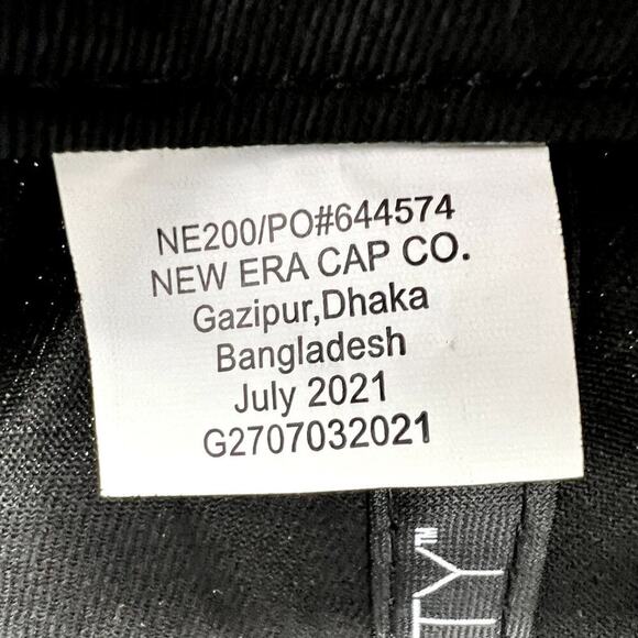 New Era 9Forty Baseball Hat Men One Size Fits Black Hook & Loop Adjustable Cap - Picture 8 of 8